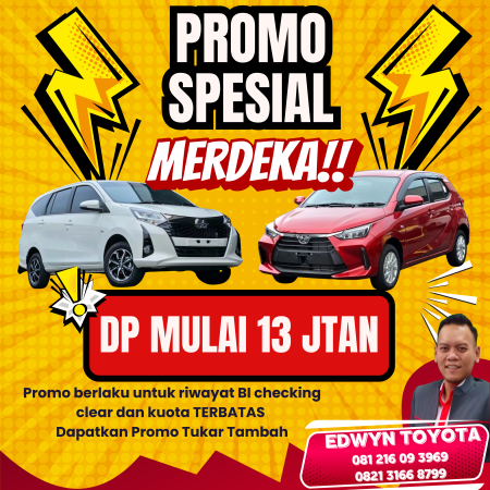 PROMO TOYOTA DP mulai 13 Jt